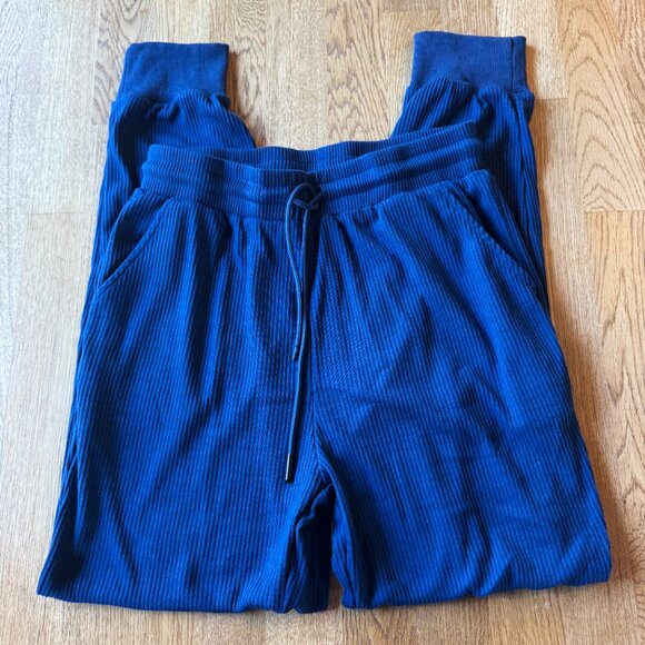 PrettyGarden Blue Ribbed Jogger Pants Size Medium - Picture 4 of 12